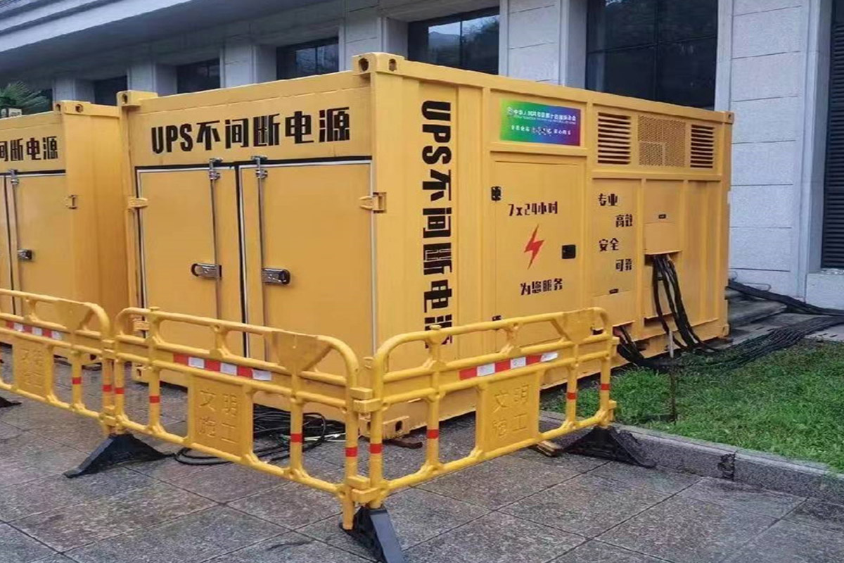 宜君发电机租赁施工现场